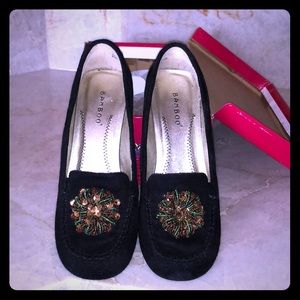 Bamboo brand women shoes size 7 1/2 black suede